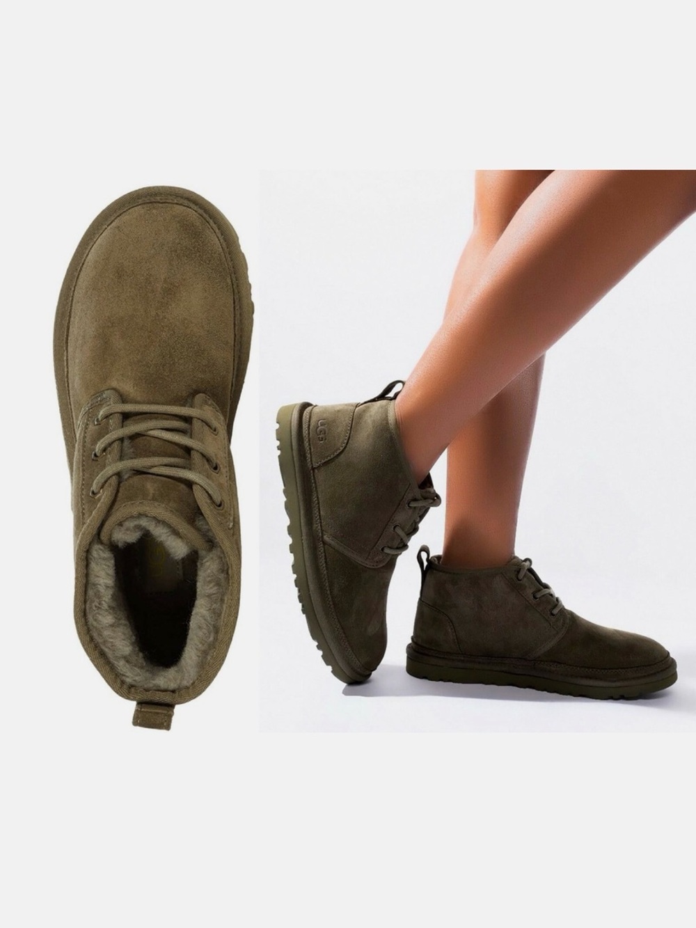 UGG Neumel Chukka Boots Size 8 Olive Green